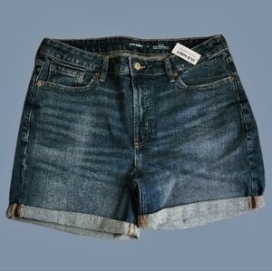 Old Navy Dark Wash Cuffed Denim Shorts
